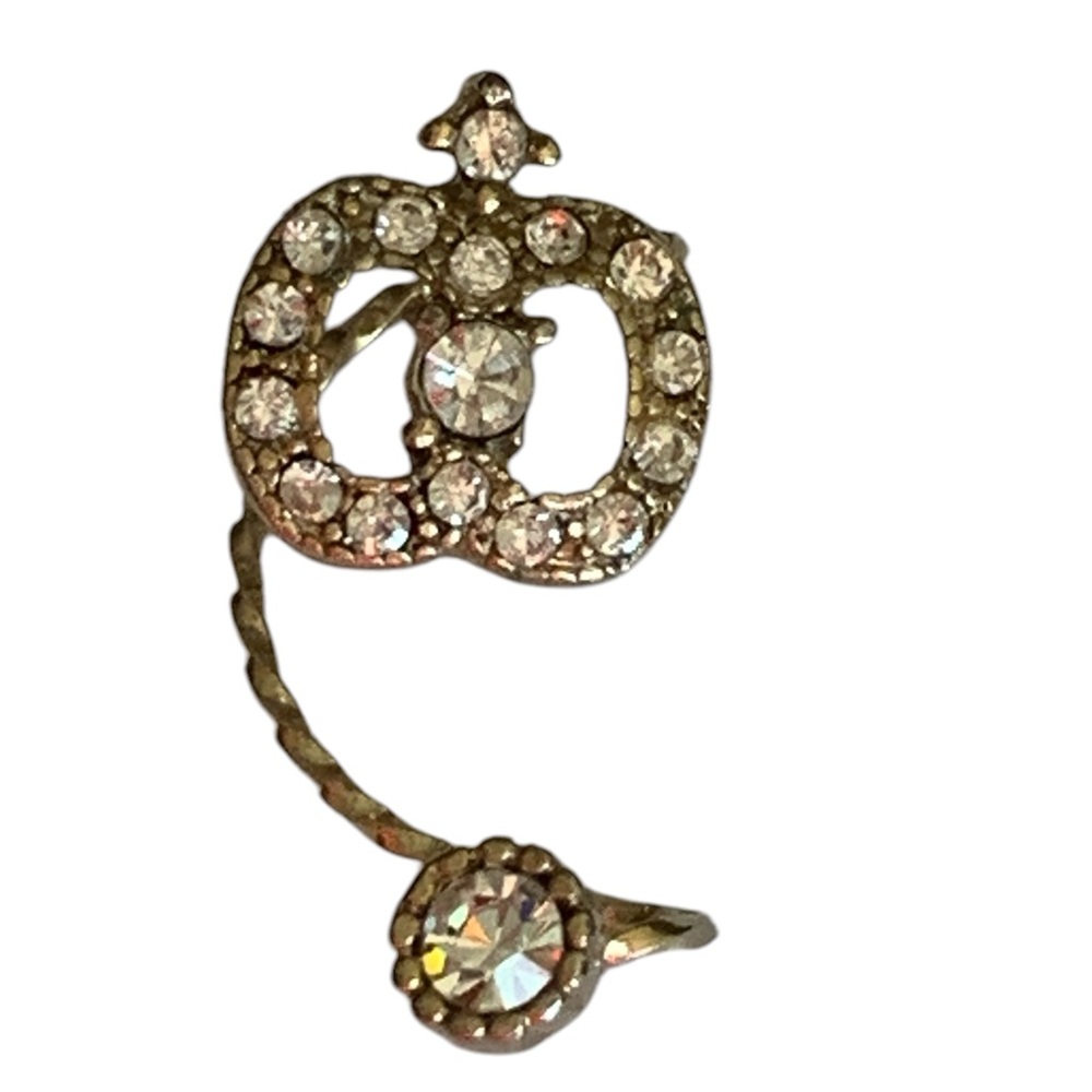 Ear Climber Elegant Gold and Crystal